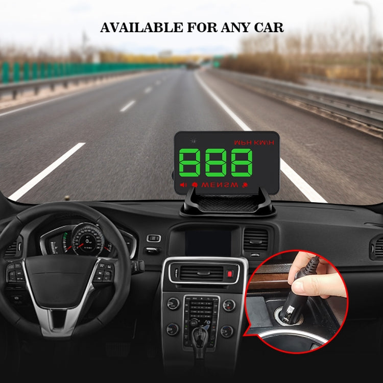 Geyiren A5 HUD 3.5 inch Car Head Up Display with GPS System, Two Mode Display, Light Sensors, KM/h MPH Speed, Compass, Speed Alarm (Green Light) - Head Up Display System by PMC Jewellery | Online Shopping South Africa | PMC Jewellery | Buy Now Pay Later Mobicred