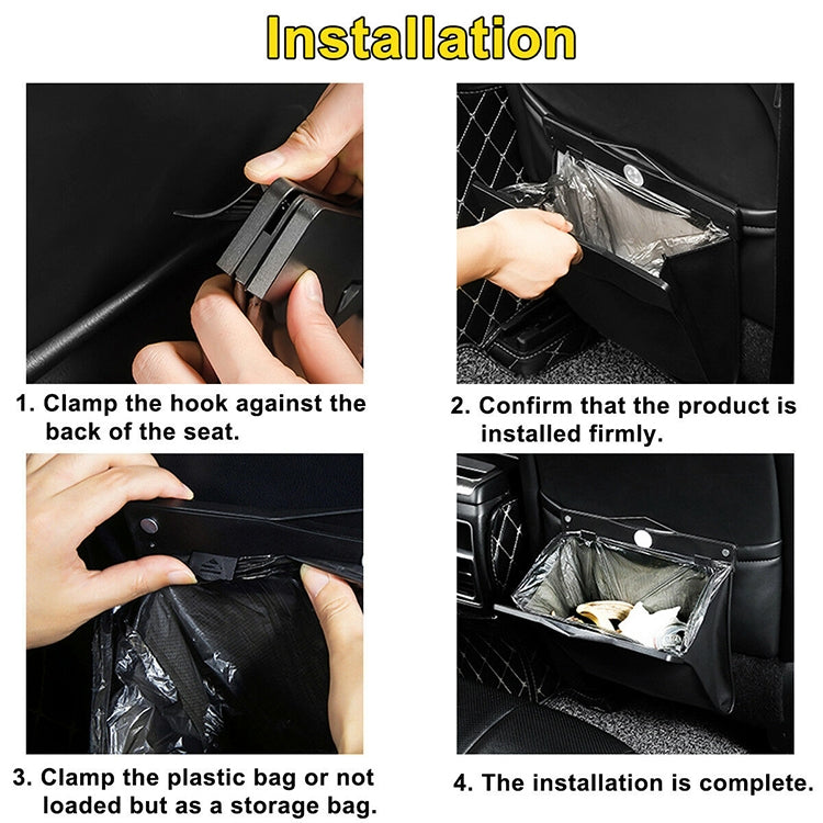 Car Multifunctional LED Design Hanging Folding Garbage Bin Storage Box (Khaki) - Stowing Tidying by PMC TechLife | Online Shopping South Africa | PMC TechLife | Buy Now Pay Later Mobicred