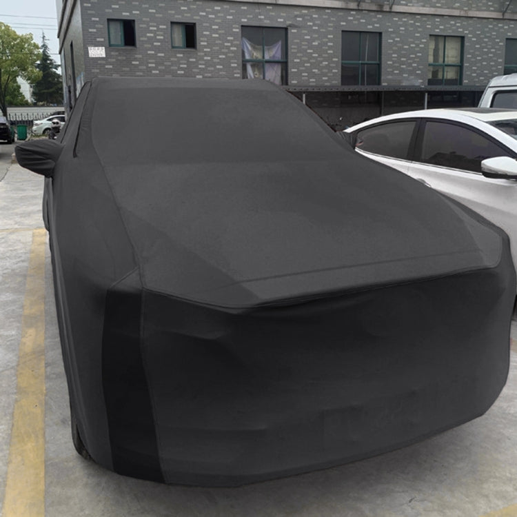 Anti-Dust Anti-UV Heat-insulating Elastic Force Cotton Car Cover for Hatchback Car, Size: 3.9m~4.19m(Black) - PE Material by PMC Jewellery | Online Shopping South Africa | PMC Jewellery | Buy Now Pay Later Mobicred