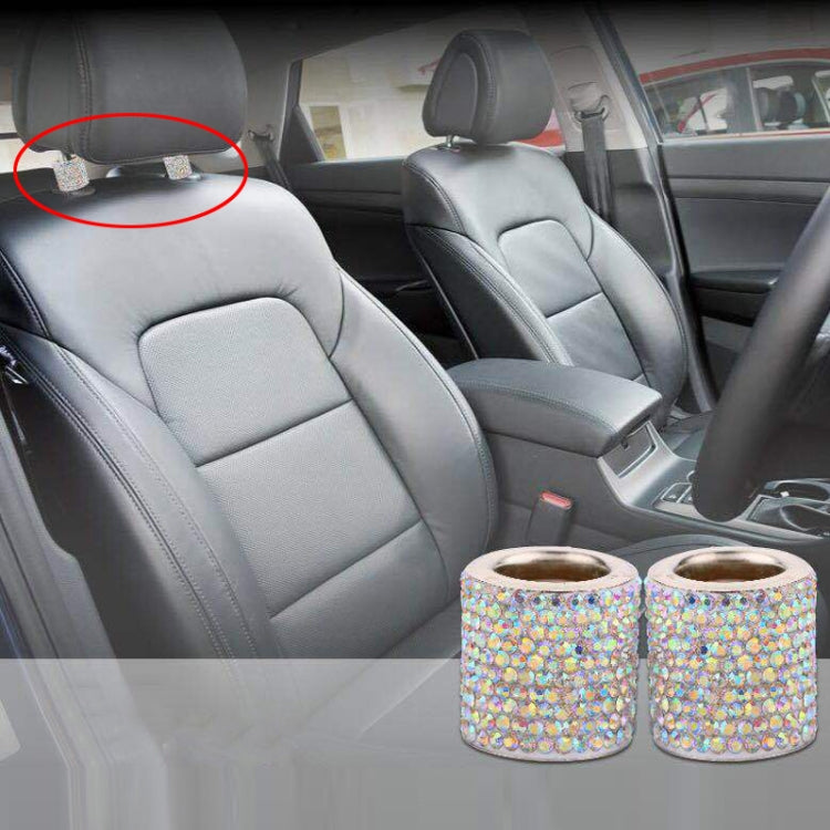 4 PCS Car Crystal Head Pillow Modified Decoration (Yellow) - Seat Accessories by PMC TechLife | Online Shopping South Africa | PMC TechLife | Buy Now Pay Later Mobicred