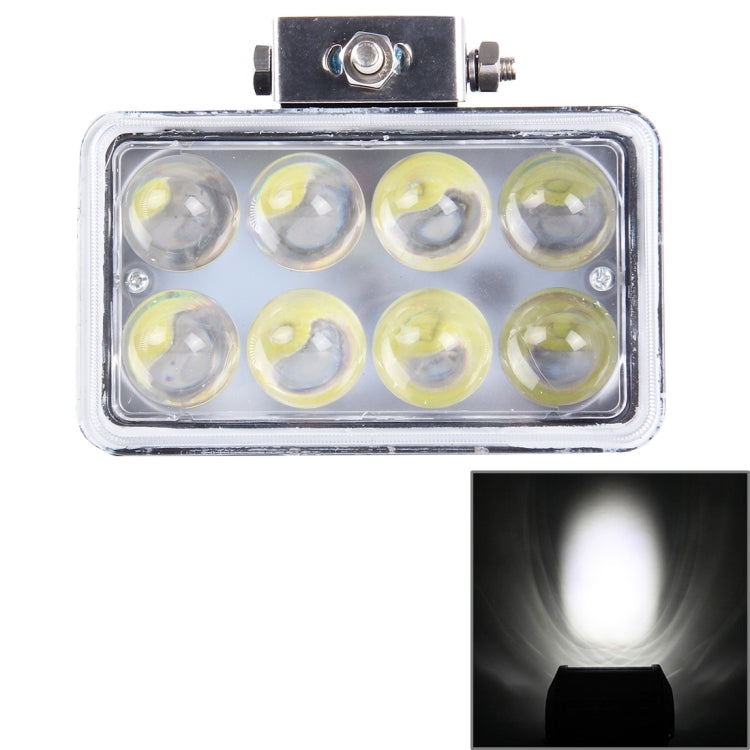 4 inch DC 9-36V 40W 3800LM 6000K IP67 Waterproof Squared Car Spotlight Fog Spot Light Foglight LED Car Bulbs with 8 LED Lights(White Light) - Work Lights by PMC Jewellery | Online Shopping South Africa | PMC Jewellery | Buy Now Pay Later Mobicred