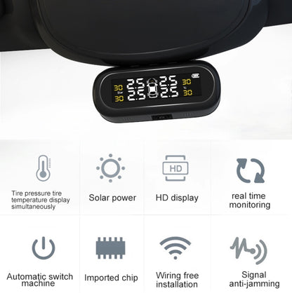 Universal Car Wireless Solar Energy TPMS Tire Pressure Alarm System External Tire Monitor - Tire Pressure Gauges by PMC Jewellery | Online Shopping South Africa | PMC Jewellery | Buy Now Pay Later Mobicred