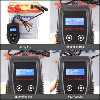 12V Car Battery Tester  LCD Battery Analyzer Car Charge Diagnostic Tool (Black) - Electronic Test by PMC Jewellery | Online Shopping South Africa | PMC Jewellery | Buy Now Pay Later Mobicred