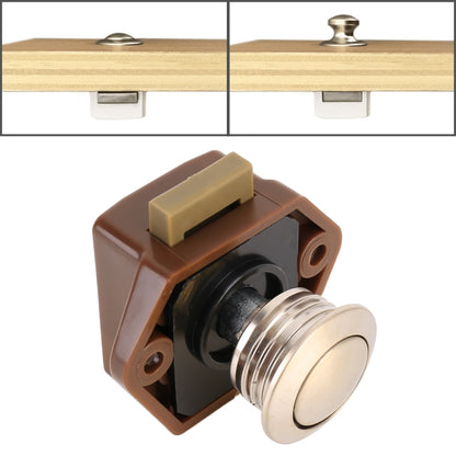 Press Type Drawer Cabinet Catch Latch Release Cupboard Door Stop Drawer Cabinet Locker for RV / Yacht / Furniture(Brown) - Locks & Hasps by PMC Jewellery | Online Shopping South Africa | PMC Jewellery | Buy Now Pay Later Mobicred