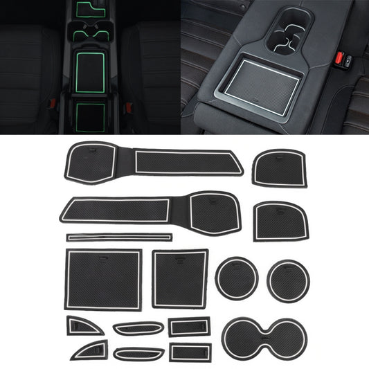 Car Water Cup Gate Slot Mats Plastic White Luminous Anti-Slip Interior Door Pad for Nissan X-trail 2017 Five Seats - Car Interior Mouldings by PMC Jewellery | Online Shopping South Africa | PMC Jewellery | Buy Now Pay Later Mobicred