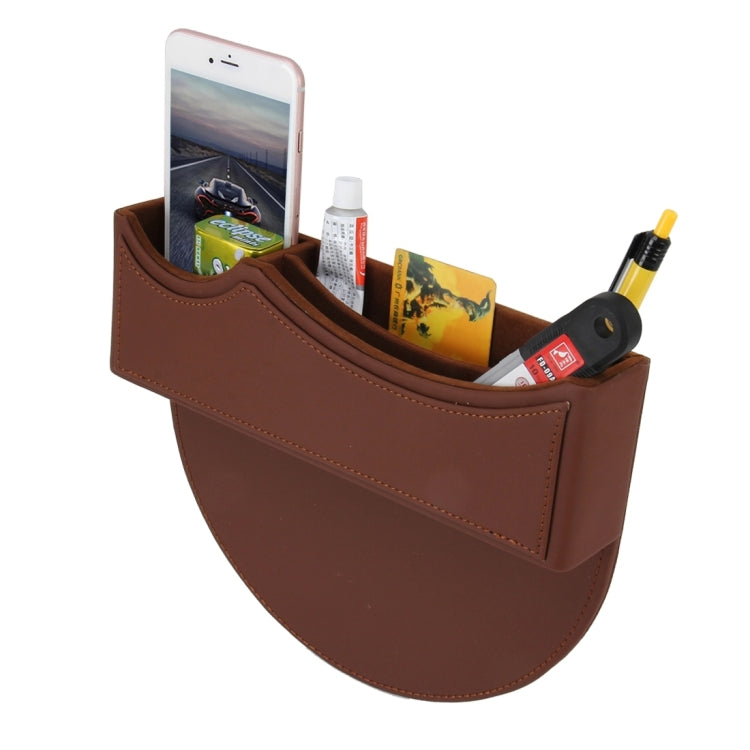 Car Seat Crevice Storage Box with Interval Auto Gap Pocket Stowing Tidying for Phone Pad Card Coin Case Accessories(Khaki) - Car Drink Holders by PMC Jewellery | Online Shopping South Africa | PMC Jewellery | Buy Now Pay Later Mobicred