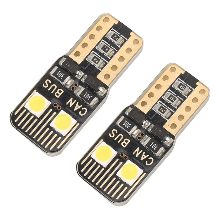 2 PCS T10 / W5W / 168 / 194 DC12V / 1.6W / 6000K / 130LM 4LEDs SMD-3030 Car Clearance Light, with Decoder (White Light) - Clearance Lights by PMC TechLife | Online Shopping South Africa | PMC TechLife | Buy Now Pay Later Mobicred