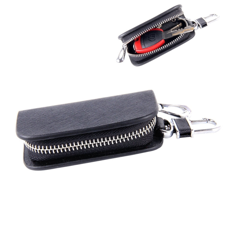 Universal Leather Denim Texture Waist Hanging Zipper Wallets Key Holder Bag (No Include Key)(Black) - Car Key Cases by PMC TechLife | Online Shopping South Africa | PMC TechLife | Buy Now Pay Later Mobicred