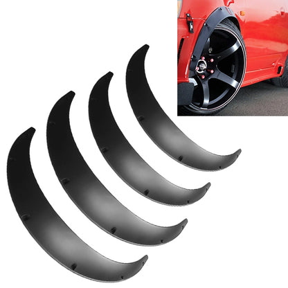 4 PCS Car Universal Fender Flares Wheel Eyebrow Black Not Painted Wheel Eyebrow - Mudguards by PMC Jewellery | Online Shopping South Africa | PMC Jewellery | Buy Now Pay Later Mobicred