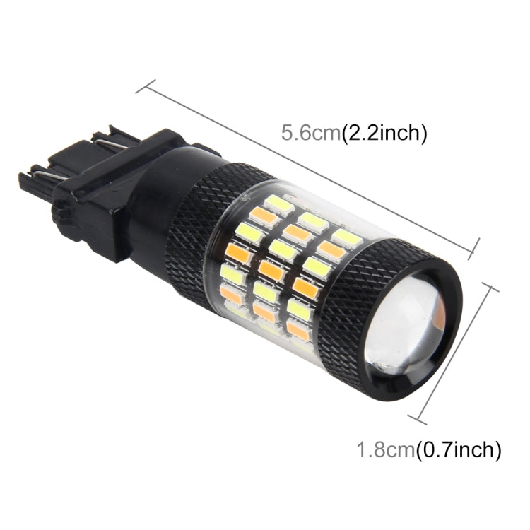 3157 5W 450LM 60LEDs DC 12V SMD-4014 Car Auto Brake Light Turn Signal Lights Car Source (White Light+Yellow Light) - Brake Lights by PMC Jewellery | Online Shopping South Africa | PMC Jewellery | Buy Now Pay Later Mobicred