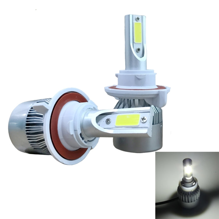 2pcs H13 18W 1800LM 6000K Waterproof IP68 Car Auto LED Headlight with 2 COB LED Lamps, DC 9-36V(White Light) - LED Headlamps by PMC Jewellery | Online Shopping South Africa | PMC Jewellery | Buy Now Pay Later Mobicred