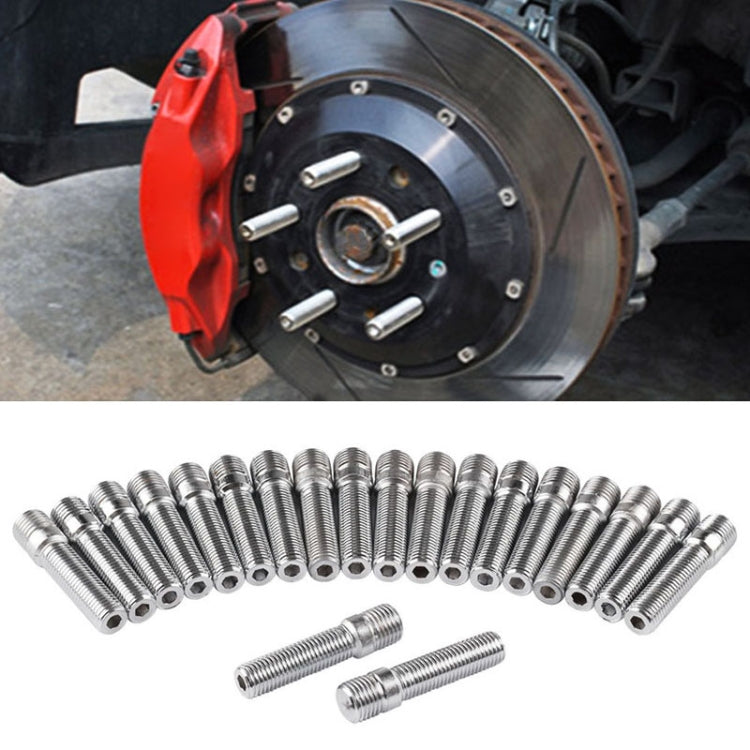 20 PCS 5.8cm Universal Car Modification Extended Wheels Stud Conversion M12x1.25 to M12x1.5 Screw Adapter LN032 LN033 LN044 - Nuts & Bolts by PMC TechLife | Online Shopping South Africa | PMC TechLife | Buy Now Pay Later Mobicred