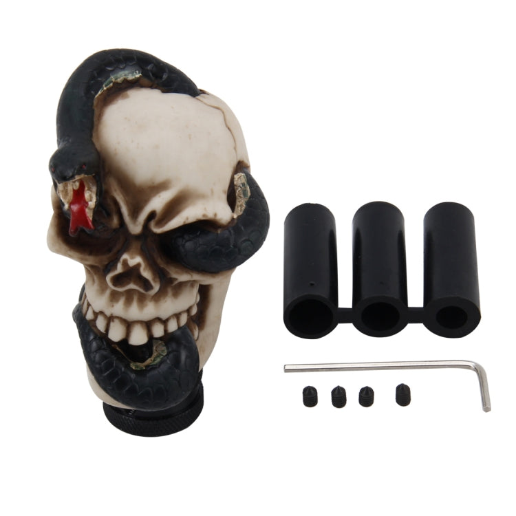 Universal Skull with a Snake Shape Car Gear Shift Knob Modified Car Gear Shift Knob Auto Transmission Shift Lever Knob Resin Gear Knobs - Shift Knob by PMC TechLife | Online Shopping South Africa | PMC TechLife | Buy Now Pay Later Mobicred