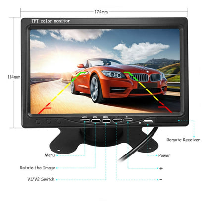 PZ-607  Vehicle Truck Backup Camera and Monitor Infrared Night Vision Rear View Camera with 7 inch HD Monitor - Rear View Cameras by PMC Jewellery | Online Shopping South Africa | PMC Jewellery | Buy Now Pay Later Mobicred