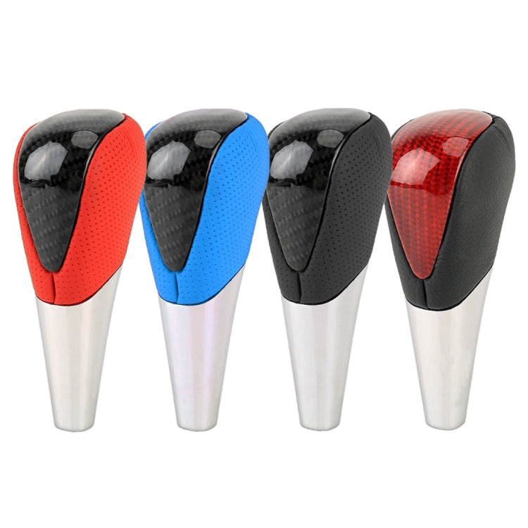 Universal High Carbon Fiber Texture Leather Hole Pattern Car Gear Shift Knob Modified Shifter Lever Knob - free shipping - PMC TechLife - Order now!