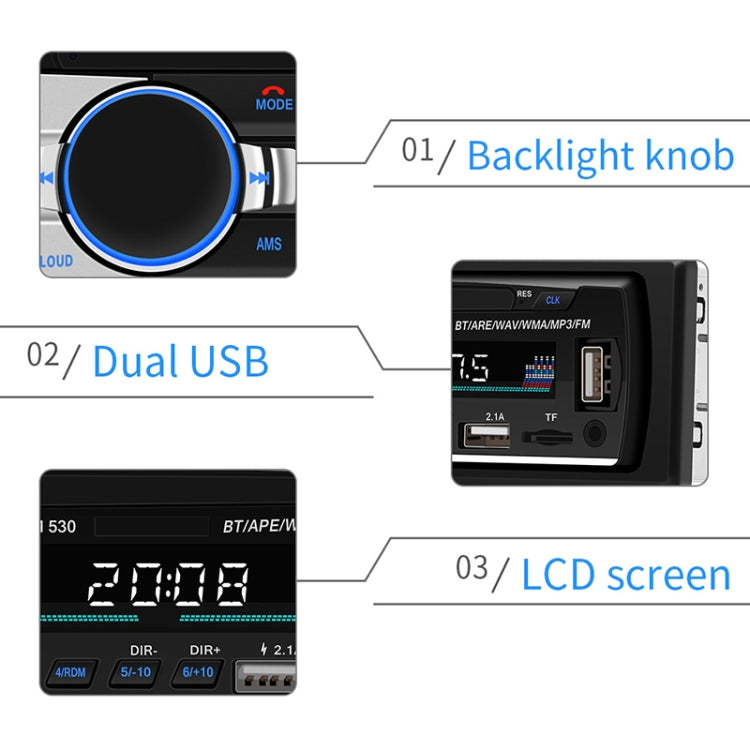 SWM-530 12V Universal Car Dual USB Charger Radio Receiver MP3 Player, Support FM & Bluetooth with Remote Control - free shipping - PMC TechLife - Order now!