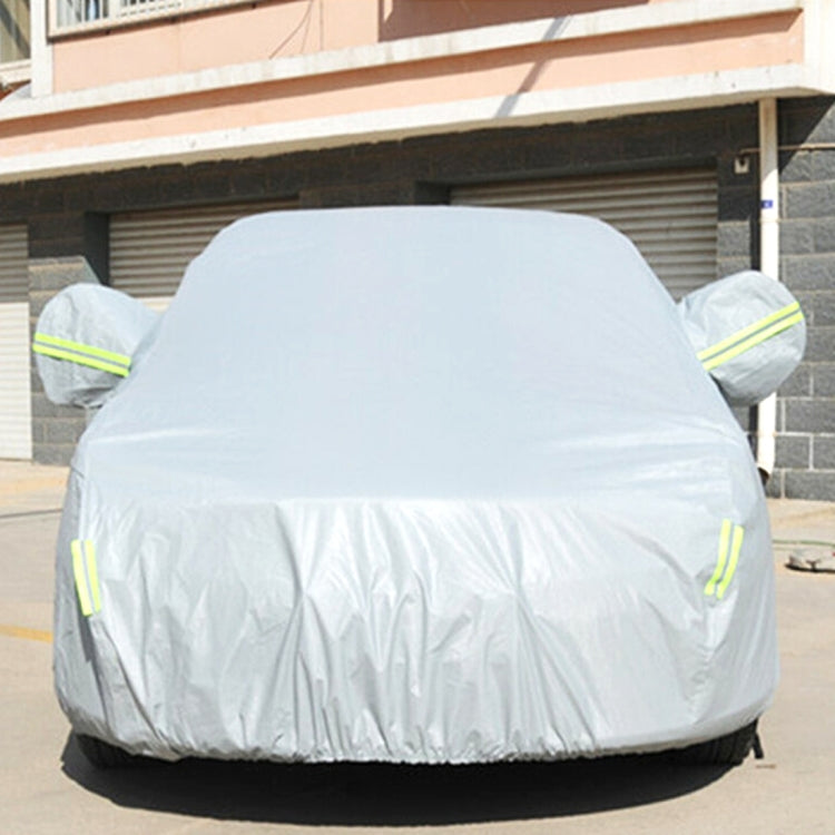 PVC Anti-Dust Sunproof Hatchback Car Cover with Warning Strips, Fits Cars up to 4.5m 177 inch Length - PE Material by PMC Jewellery | Online Shopping South Africa | PMC Jewellery | Buy Now Pay Later Mobicred