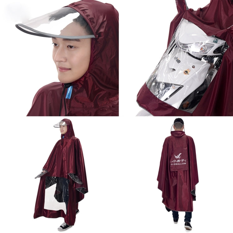 Universal Super Water-Resistant Dual Hooded Motorcycle Rain Poncho Coat Raincoat(Brown) - Raincoat by PMC Jewellery | Online Shopping South Africa | PMC Jewellery | Buy Now Pay Later Mobicred