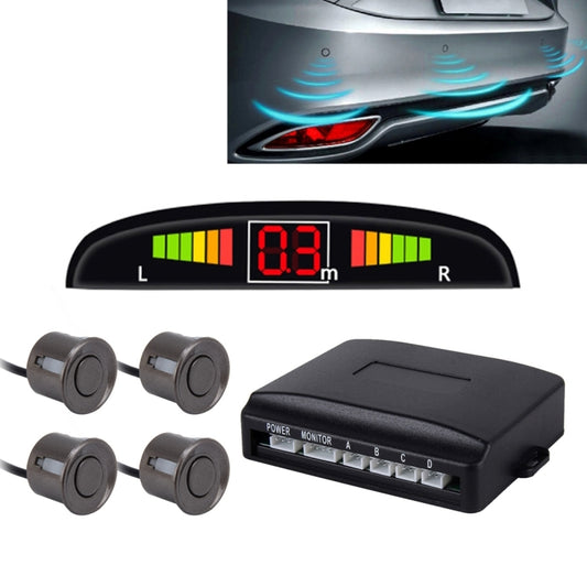 Car Buzzer Reverse Backup Radar System - Premium Quality 4 Parking Sensors Car Reverse Backup Radar System with LCD Display(Carbon Gray) - Radar Detectors by PMC Jewellery | Online Shopping South Africa | PMC Jewellery | Buy Now Pay Later Mobicred