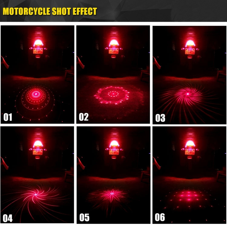 200mW Universal Car And Motorcycle Rear-end Alarm 650nM Laser Fog Anti-Collision Warning Lamp with Six Pattern, DC 8-36V Cable Length: 60cm(Red Light) - Fog / Driving Lights by PMC Jewellery | Online Shopping South Africa | PMC Jewellery | Buy Now Pay Later Mobicred