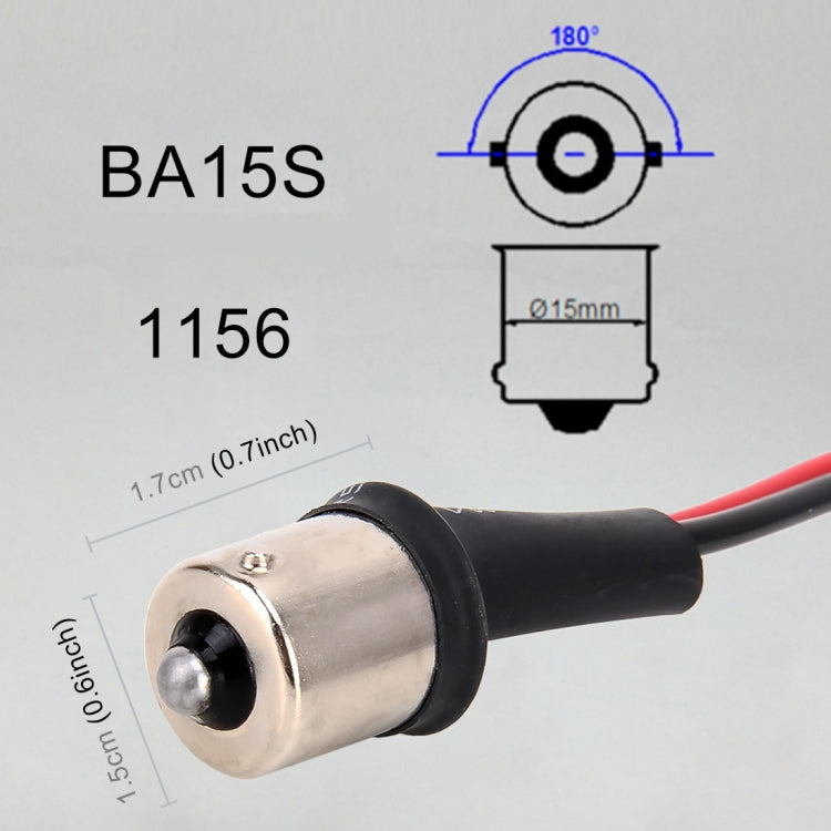 1 Pair 1156 / BA15S Bulb Holder Base Male Socket with Wire - Wires by PMC Jewellery | Online Shopping South Africa | PMC Jewellery