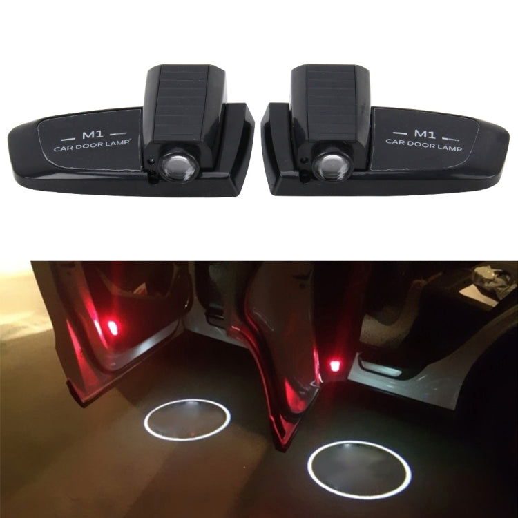 2 PCS Intelligent Induction HD Projection Car Door Welcome Lamps Display Logo for Ferrari(Black) - Door Lights by PMC Jewellery | Online Shopping South Africa | PMC Jewellery | Buy Now Pay Later Mobicred