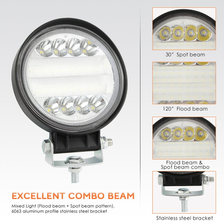 2 PCS 4 inch 15W Spot / Flood Light White Light Round-Shaped Waterproof Car SUV Work Lights Spotlight LED Bulbs, DC 9-30V - Work Lights by PMC Jewellery | Online Shopping South Africa | PMC Jewellery | Buy Now Pay Later Mobicred