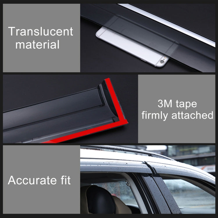 4 PCS Window Sunny Rain Visors Awnings Sunny Rain Guard for Toyota Corolla 2014-2018 Version - Window Foils & Solar Protection by PMC Jewellery | Online Shopping South Africa | PMC Jewellery | Buy Now Pay Later Mobicred