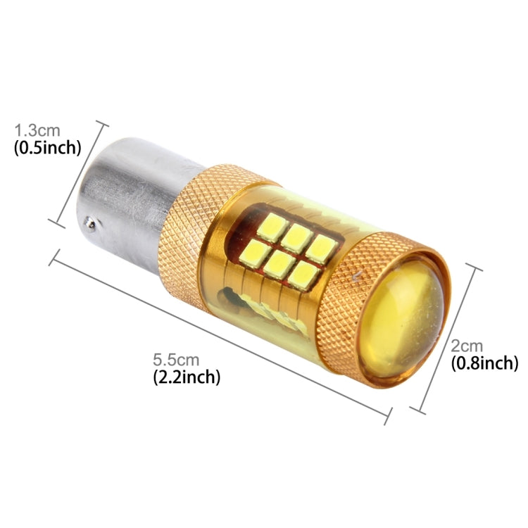 2 PCS 1156/BAU15S 10W 1000 LM Car Turn Lights with 28 SMD-3030 LED Lamps, DC 12V(Gold Light) - Arrow Turn Lights by PMC Jewellery | Online Shopping South Africa | PMC Jewellery | Buy Now Pay Later Mobicred