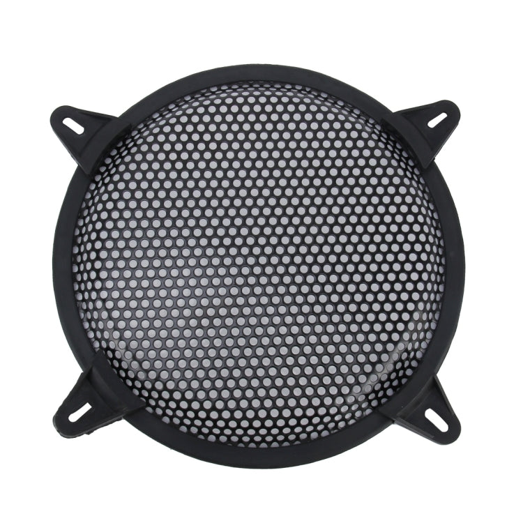 8 inch Car Auto Metal Mesh Black Round Hole Subwoofer Loudspeaker Protective Cover Mask Kit with Fixed Holder - Car Amplifiers by PMC Jewellery | Online Shopping South Africa | PMC Jewellery