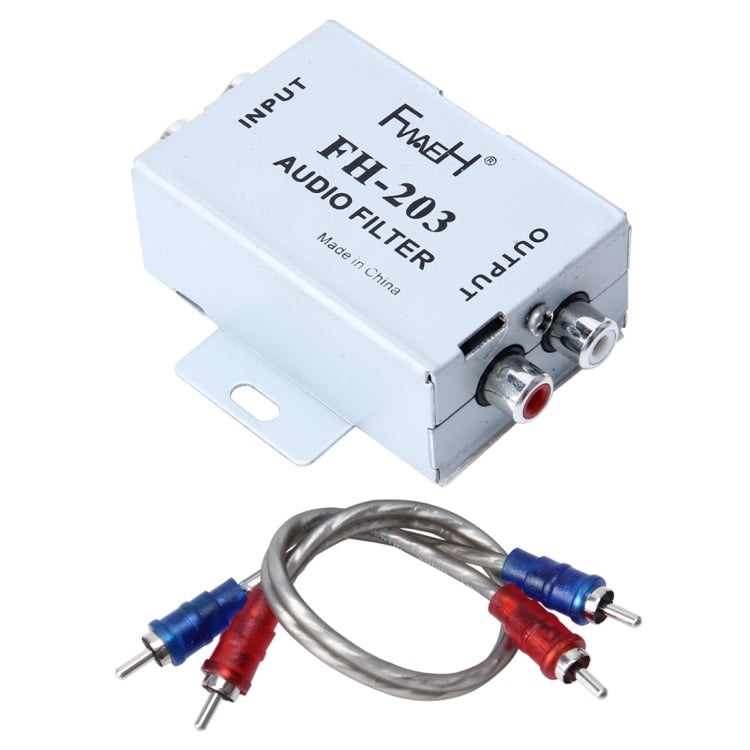 FH-203 12V Vehicle Car Audio Amplifier Noise Filter RCA Plug Loop Isolator for DVD Stereos - Car Amplifiers by PMC Jewellery | Online Shopping South Africa | PMC Jewellery