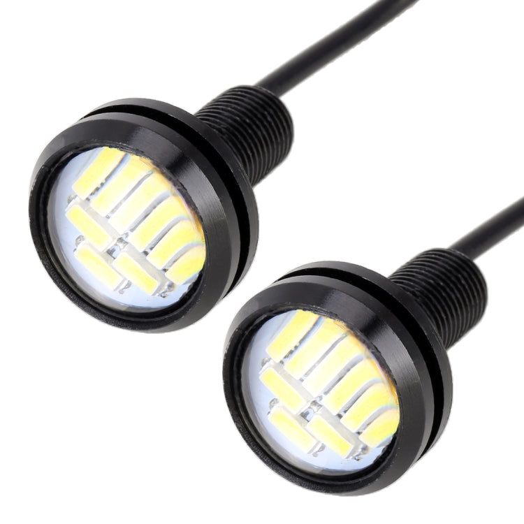 2 PCS 2W Car Auto Eagle Eyes Fog Light Turn Light with 12 SMD-4014 LED Lamps, DC 12V Cable Length: 55cm(White Light) - Eagle Eye Lamps by PMC Jewellery | Online Shopping South Africa | PMC Jewellery | Buy Now Pay Later Mobicred