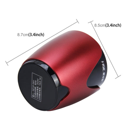 HSC YC-19 Car Cup Charger 2.1A/1A Dual USB Ports Car 12V-24V Charger with 2-Socket Cigarette and Card Socket(Red) - Cigar Socket by PMC Jewellery | Online Shopping South Africa | PMC Jewellery | Buy Now Pay Later Mobicred