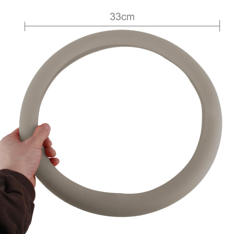 Crocodile Texture Universal Rubber Car Steering Wheel Cover For 34-48cm Wheel  (Beige) - free shipping - PMC TechLife - Order now!