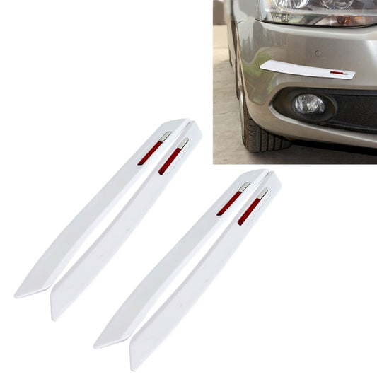 2 Pairs Universal Car Body Rear Bumper Protector Trim Cover Protective Strip Car Body Protective Strip Car Accessories Protective Stickers Car Protective Kit Car Body 4 Angle Protective Cover(White) - Anti Collision Sticker by PMC Jewellery | Online Shopping South Africa | PMC Jewellery | Buy Now Pay Later Mobicred