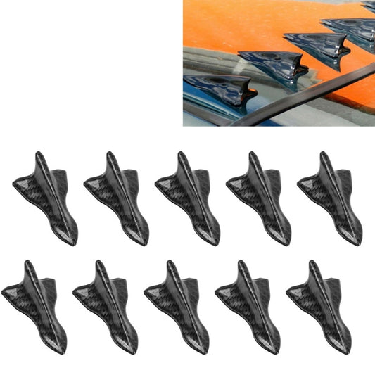 10 PCS Universal Car Carbon Fiber Shark Fin Diffuser Vortex Generator Roof Spoiler - Decorative Sticker by PMC Jewellery | Online Shopping South Africa | PMC Jewellery | Buy Now Pay Later Mobicred