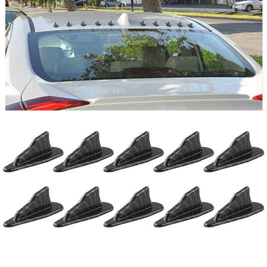 10 PCS Universal Car Carbon Fiber Shark Fin Diffuser Vortex Generator Roof Spoiler - Decorative Sticker by PMC Jewellery | Online Shopping South Africa | PMC Jewellery | Buy Now Pay Later Mobicred