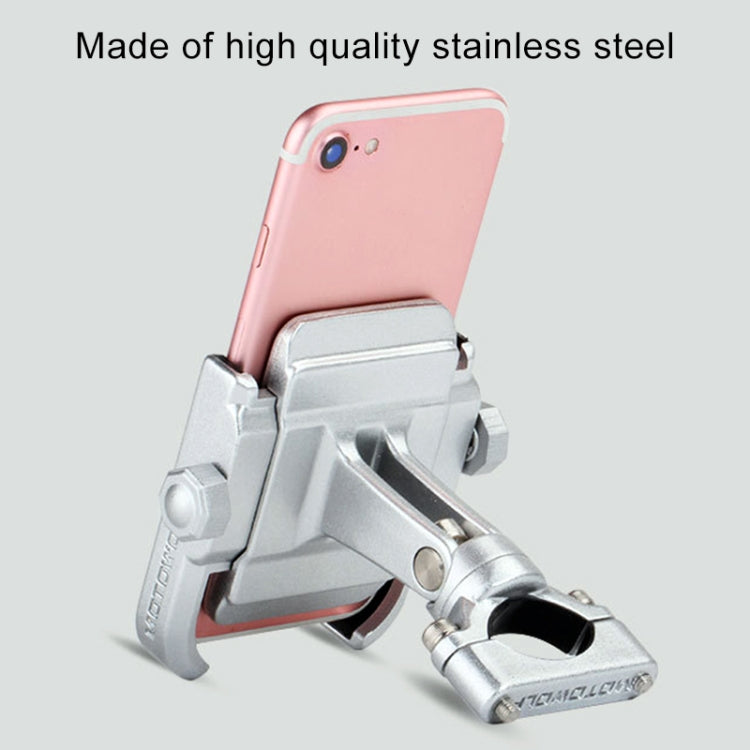 Motorcycle Handlebar Aluminum Alloy Phone Bracket, Suitable for 4-6 inch Device(Black) - Holder by PMC TechLife | Online Shopping South Africa | PMC TechLife | Buy Now Pay Later Mobicred
