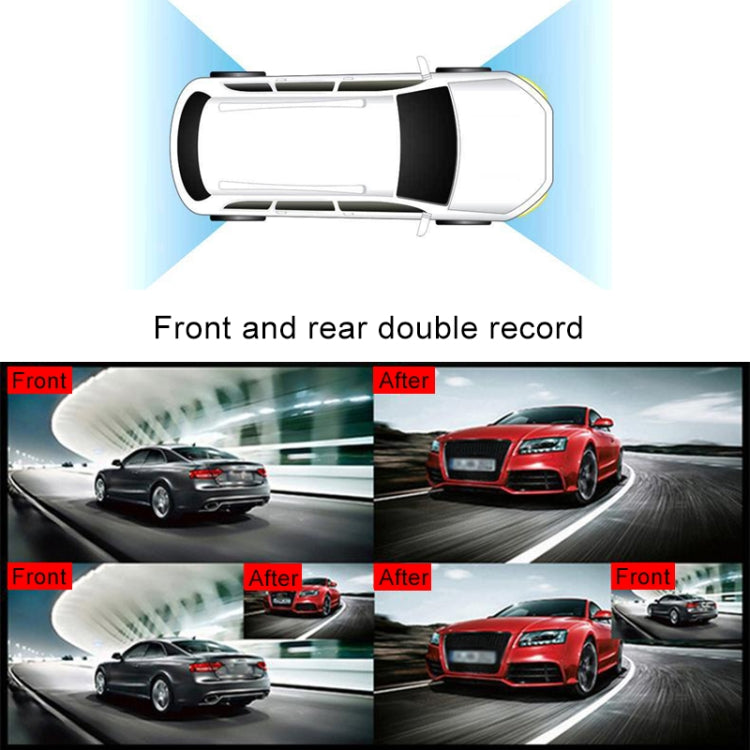X96 4 inch 2.5D Full HD 1080P Multi-functional Smart Car Dual Lens Video Record Camera Support TF Card / Motion Detection - Car DVRs by PMC TechLife | Online Shopping South Africa | PMC TechLife | Buy Now Pay Later Mobicred