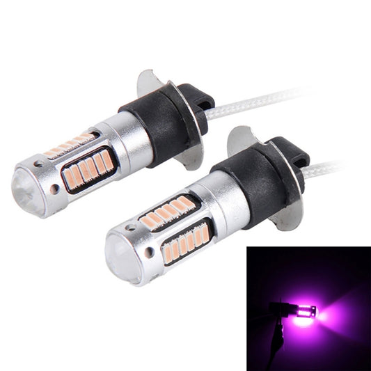 2 PCS H3 10W 30 SMD-4014 LEDs Car Fog Light, DC 12V(Pink Light) - Fog / Driving Lights by PMC Jewellery | Online Shopping South Africa | PMC Jewellery | Buy Now Pay Later Mobicred