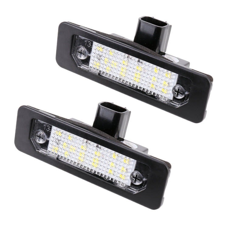 2 PCS DC 12V 3W 150LM 6000K LED License Plate Light 18LEDs SMD-3528 Bulbs Lamps for Ford Mustang 2010-2014 - License Plate Lights by PMC Jewellery | Online Shopping South Africa | PMC Jewellery | Buy Now Pay Later Mobicred