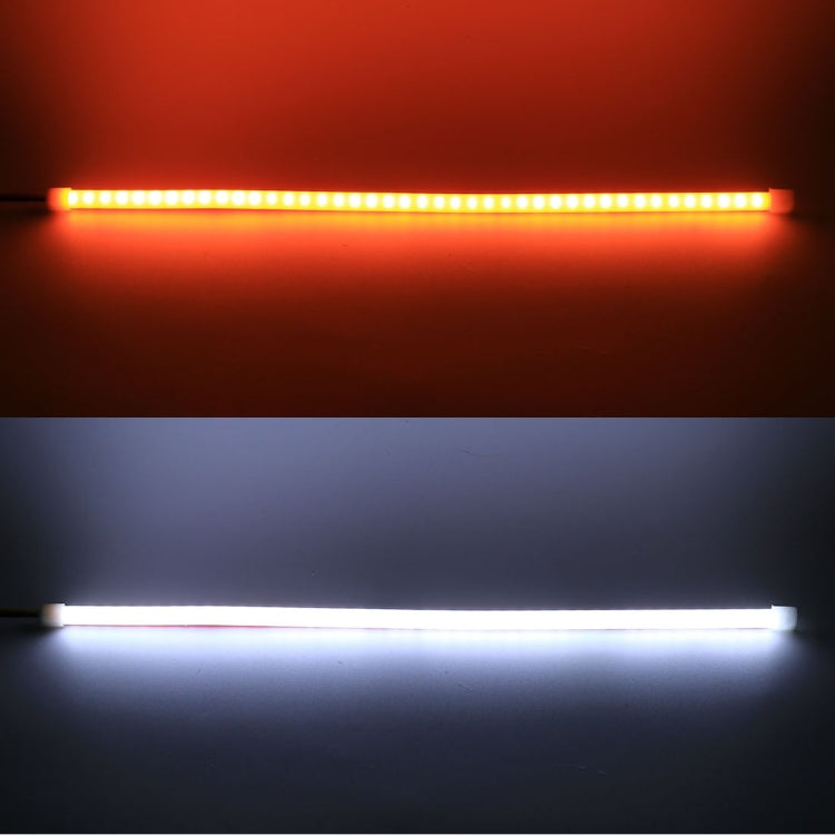 2 PCS 30cm DC12V 3.2W Ultra-thin Car Auto Double Colors Turn Lights / Running Lights (Turn Lights: Yellow Light; Running Lights: White Light) - Running Lights by PMC Jewellery | Online Shopping South Africa | PMC Jewellery | Buy Now Pay Later Mobicred