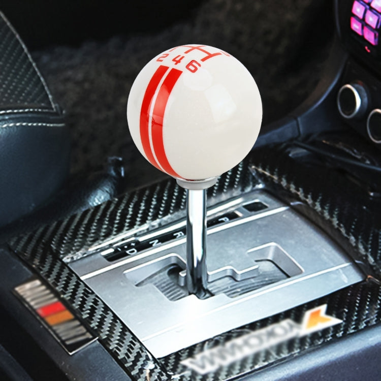 Universal Vehicle Ball Shape Modified Resin Shifter Manual 6-Speed Left-R Gear Shift Knob(Red) - Shift Knob by PMC Jewellery | Online Shopping South Africa | PMC Jewellery | Buy Now Pay Later Mobicred