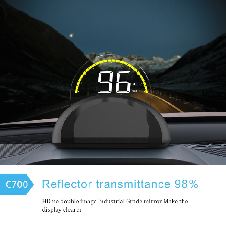 C700 2.6 inch Universal Car OBD2 HUD Vehicle-mounted Head Up Display - Head Up Display System by PMC TechLife | Online Shopping South Africa | PMC TechLife | Buy Now Pay Later Mobicred