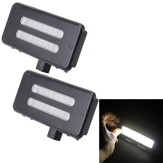 2 PCS White Light Car LED Vanity Mirror Lamp Lights with 18 SMD-3528 Lamps for BMW E60/ E60N/ E61/ E61N/ E90/ E90N/ E91/ E91N/ E92/ E92N/ E70/ E71/ E84/ F25/ X3 - Dome Lights by PMC Jewellery | Online Shopping South Africa | PMC Jewellery | Buy Now Pay Later Mobicred