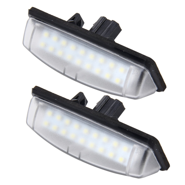 2 PCS License Plate Light with 18  SMD-3528 Lamps for Toyota,2W 120LM,6000K, DC12V(White Light) - License Plate Lights by PMC Jewellery | Online Shopping South Africa | PMC Jewellery | Buy Now Pay Later Mobicred