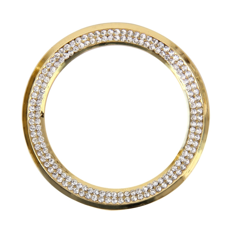 Car Aluminum Steering Wheel Decoration Ring with Diamonds For BMW(Gold) - Decoration Rings by PMC Jewellery | Online Shopping South Africa | PMC Jewellery | Buy Now Pay Later Mobicred