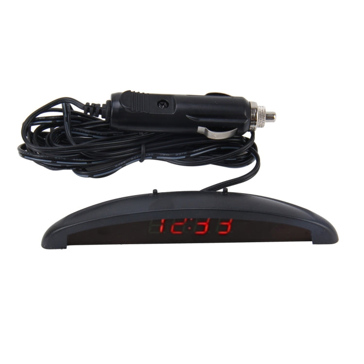 2 in 1 Car LED Digital Display Thermometer Clock(Red) - Clocks & Car Meters by PMC TechLife | Online Shopping South Africa | PMC TechLife | Buy Now Pay Later Mobicred