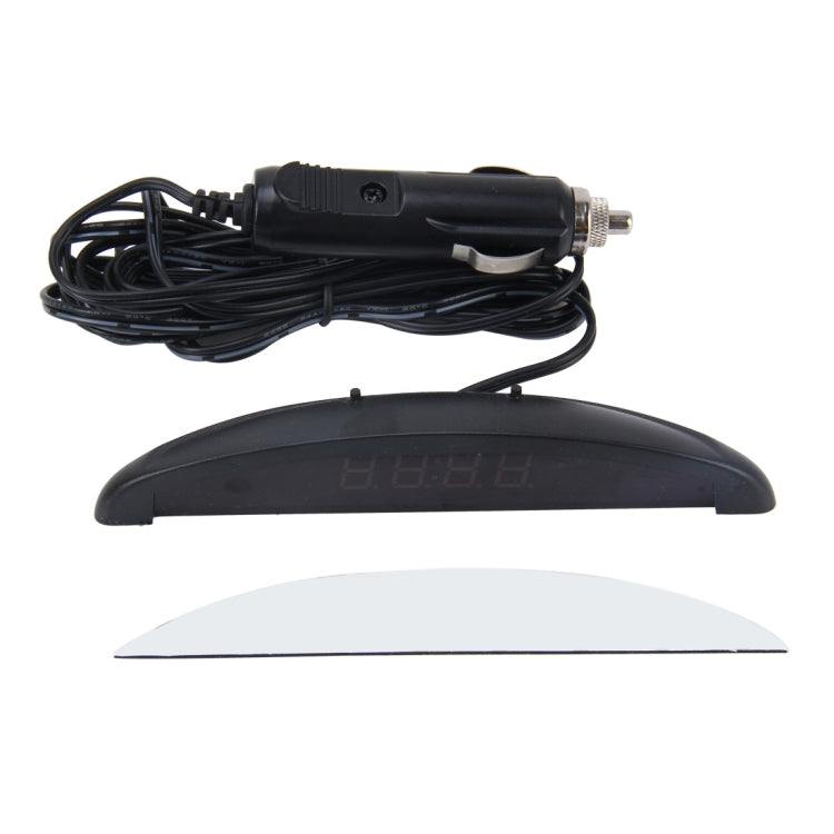 2 in 1 Car LED Digital Display Thermometer Clock(Red) - Clocks & Car Meters by PMC TechLife | Online Shopping South Africa | PMC TechLife | Buy Now Pay Later Mobicred