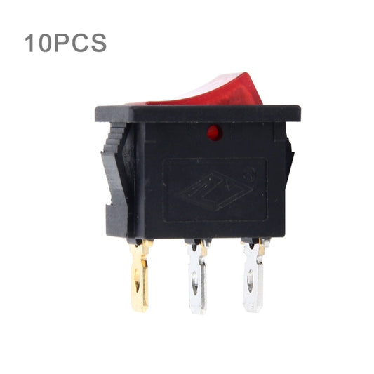 10 PCS Car Auto Universal DIY 3 Pin Boat Cap OFF- ON Push Button - Car Switches by PMC Jewellery | Online Shopping South Africa | PMC Jewellery